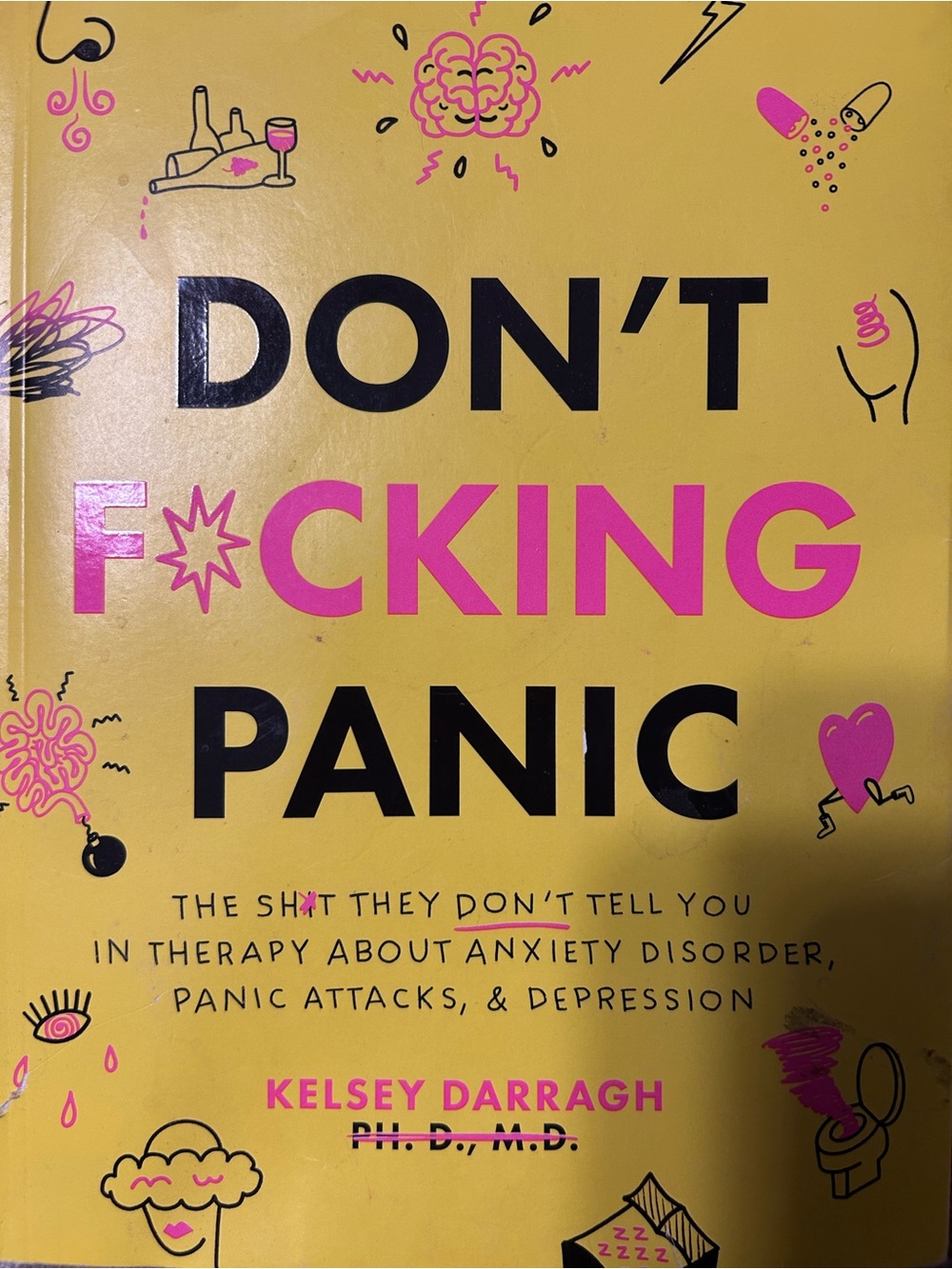 Don't F*cking Panic - Yellow & Pink Book Cover